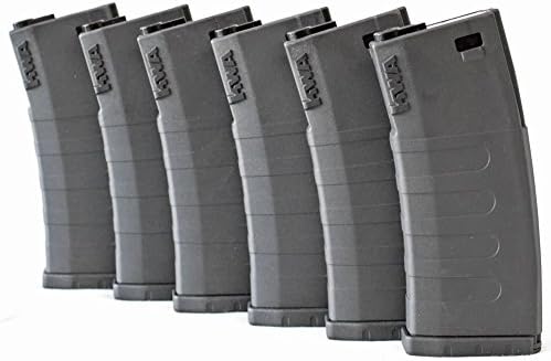 KWA Airsoft Magazines, AEG KM4 / KM16 (mid-cap) 120 round - 6 pack
