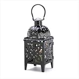 Black Medallion Candle Holder Hanging Lantern Decor