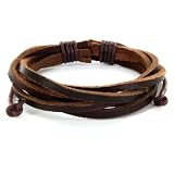 Brown Twisted Leather Bracelet