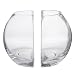 Pair of Glass Bookend Bowl Set- Small