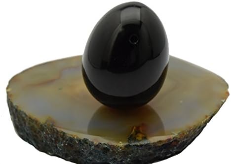 Black Obsidian Yoni Eggs (Medium (30x40mm), Nondrilled)