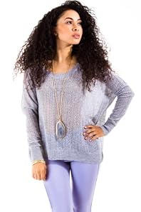 Cecieco Collection Knitted Loose Sweater in Grey