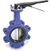 Smith-Cooper International 160 Series Iron Butterfly Valve, Lug Style, Nickel Plated Ductile Iron Disc, EPDM Seat, Lever Handle