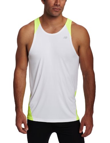 New Balance Men's Icefil Singlet (White, X-Large)