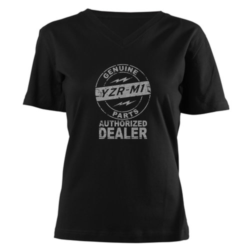 YZR-M1 Genuine Parts Hobbies Women's V-Neck Dark T-Shirt by CafePress