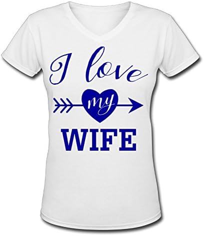 I Love My Wife V-neck Women Comfortable T Shirt Women's Fashion