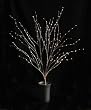 36" Pre-Lit LED Fiber Optic Potted Silver Twig Tree