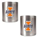 New Illinois Fighting Illini Stainless Can Holder Set