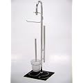 WC St�nder Toilettenb�rste Papierrollenhalter Black Line