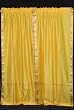 2 Yellow Silk Sari Curtains, Drapes, Panels