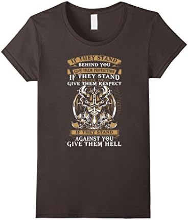 Women's If They Stand Behind You Give Them Protection T Shirt Large Asphalt