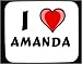 I Love Amanda Decorated Mouse Pad