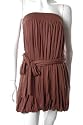 Laundry by Design Strapless Lined Belted Dress Color: COCONUT (brown) Size: Medium