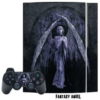 Protective Skin Decal Cover Sticker for Playstation 3 Console + two PS3 Controllers - Fantasy Angel