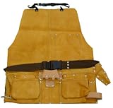 11-POCKET LEATHER 25''x21'' TOOL APRON