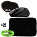SumacLife Presents This 13 Inch Laptop Case Onyx Neoprene Bubble Padded Zippered Sleeve for Apple MacBook Air 13 Inch Laptops + Black SumacLife Wireless USB Mouse + 16GB Micro SD Card and Adaptor + VanGoddy LIVE+LAUGH+LOVE Wristband