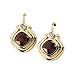 14K Yellow Gold Mozambique Garnet and Diamond Earrings