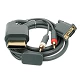 Gold Plated 6ft Premium VGA Cable w/ Digital Optical Audio Port for Microsoft Xbox 360 to TV equipment For PC HDTV