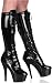 Kiss2023 by Pleaser Sexy Black Patent Lace Up Biker / Pirate / Dancer Boots