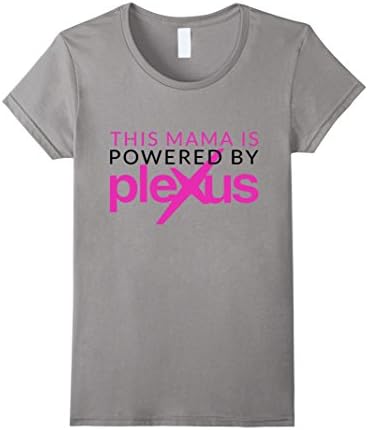 Women's This Mama is Powered by Plexus TShirt Large Slate