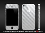 IPhone 4(CDMA and 4S ONLY) Chrome Carbon Fiber Full Body Skin Kit