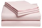 Pike Street 410-Thread-Count Egyptian Cotton Sateen King Sheet Set, Blushing Bride