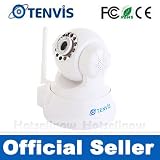 High Quality Tenvis White Home/ office Wireless Pan/Tilt Internet IP Camera Webcam CCTV 2-Audio Night Vision