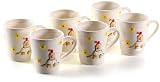Domestic 924288 Kaffeebecher Cascina Henne 6-er Set