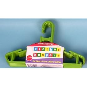 Baby Clothes Hangers - Pack of 6 - Colour Green