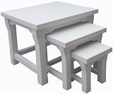 Hampton White Painted Nest of Three Coffee Tables