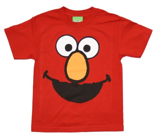 Sesame Street Elmo Face Men's T-Shirt, X-Large/Red