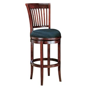 Oak View Swivel Bar Stool with Back - Cherry by Hillsdale