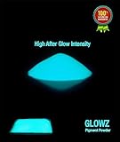 Glowz Glow in the Dark Pigment Powder, 2 oz. Aqua Blue