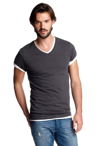 ESPRIT single jersey t-shirt N32604 Herren Shirts/ T-Shirts, Gr. 54 (XL)Grau (dk burnt met Preisvergleich
