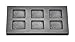 1/2 oz Troy Ounce 6 Cavity Rectangle Gold Graphite Ingot Mold For Melting Casting Refining Scrap Jewelry