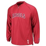 Mens Los Angeles Angels Of Anaheim  Ltwght 1/4 Zip Gamer Jacket, City Maroon