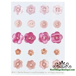 Martha Stewart Crafts Shaped Buttons, Pink