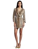 IMAGE OF Twelfth St. By Cynthia Vincent Women's Long-Sleeve Cross Front Dress, Brown/White/Black, Medium