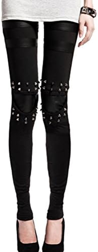 Hot Sexy Slim Jeggings Skinny Pants Yoga Retro Rock Punk Style Rivets Tight