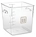 Rubbermaid Commercial Products 1980335 Square Plastic Food Storage Container, Brown Label, 8 quart, Clear