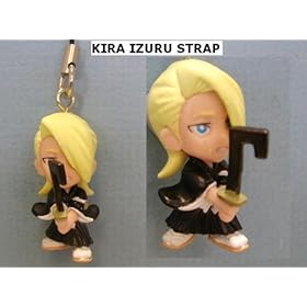  Anime Bleach Figure Cell Phone Strap Keychain Kira Izuru