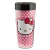 Vandor 18051 Hello Kitty Plastic Travel Mug, Pink, 16-Ounce