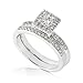 Jewelry : 14K White Gold 5/8ctw Princess Diamond Wedding Set (HI/I1)