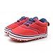 DZT1968® Unisex Baby Canvas Soft Sole Casual Sports Shoes Prewalker Sneaker (9~12 Months, Red)