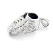 Bling Jewelry 925 Sterling Silver Hi Top Sneaker Baby Shoe Charm Pendant White Shoe Laces Bling Jewelry 925 Sterling Silver Hi Top Sneaker Baby Shoe Charm Pendant White Shoe Laces