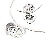 Grandmother's Heart Flip Top Inspirational Necklace Fashion Jewelry