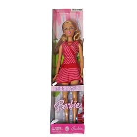 City Style Barbie - Summer in Pink/Red Striped Dress