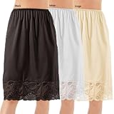 Illusion Nylon Half Slip 24-inch Half Slip (40-Large, Beige)