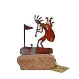 Kokopelli Golfer Rock Art with Kaleidikolor Finish