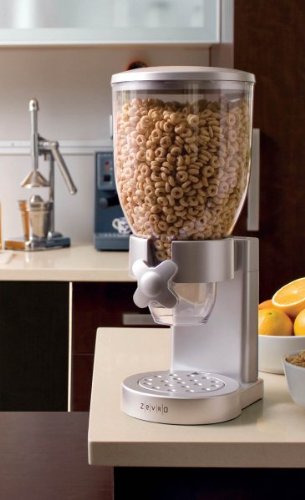 Zevro GAT102 Indispensable 17-1/2-Ounce Single Dry-Food Dispenser, Silver